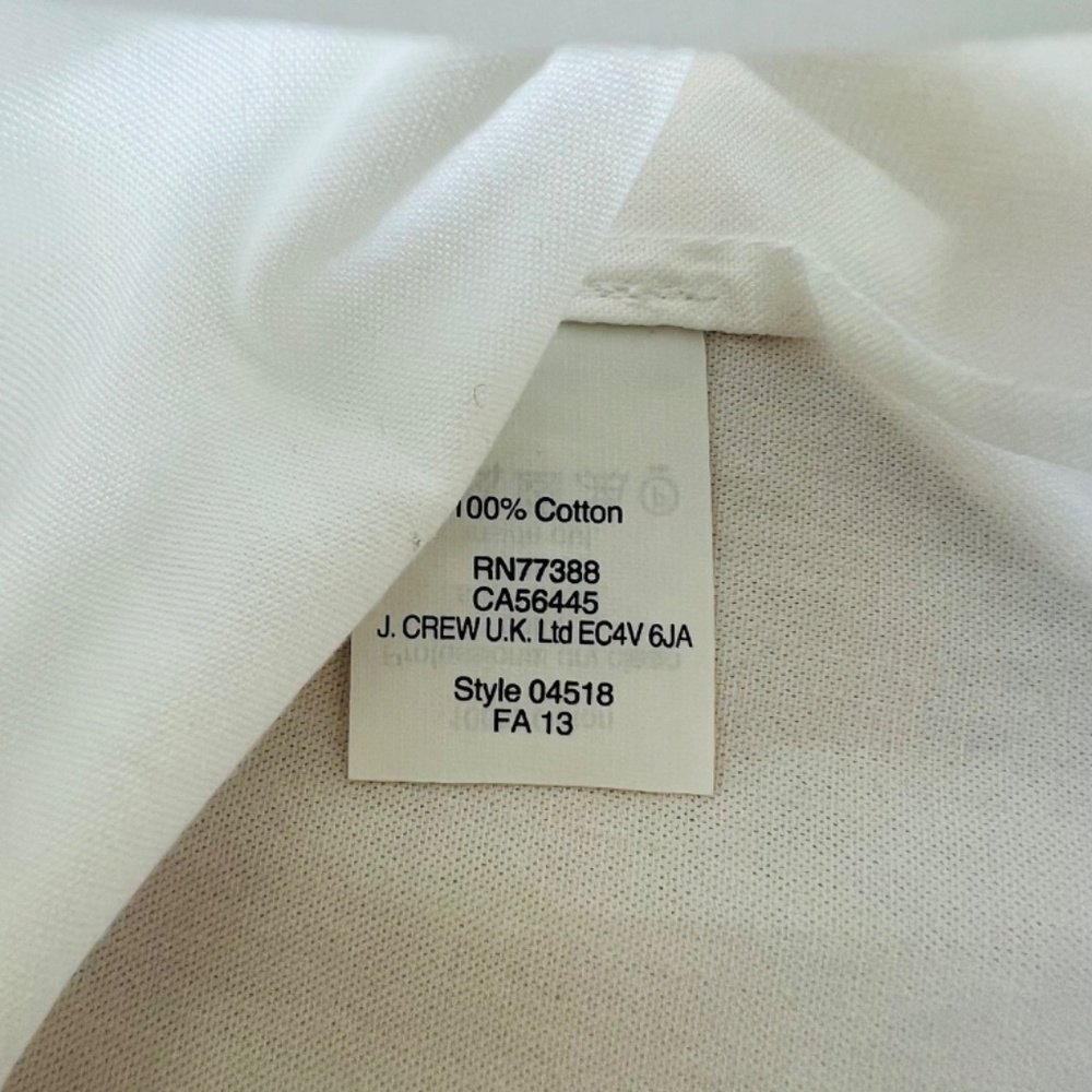 J. Crew Women's Sleeveless White Blouse Embellished Jewel Collar Size 12 - Picture 7 of 15